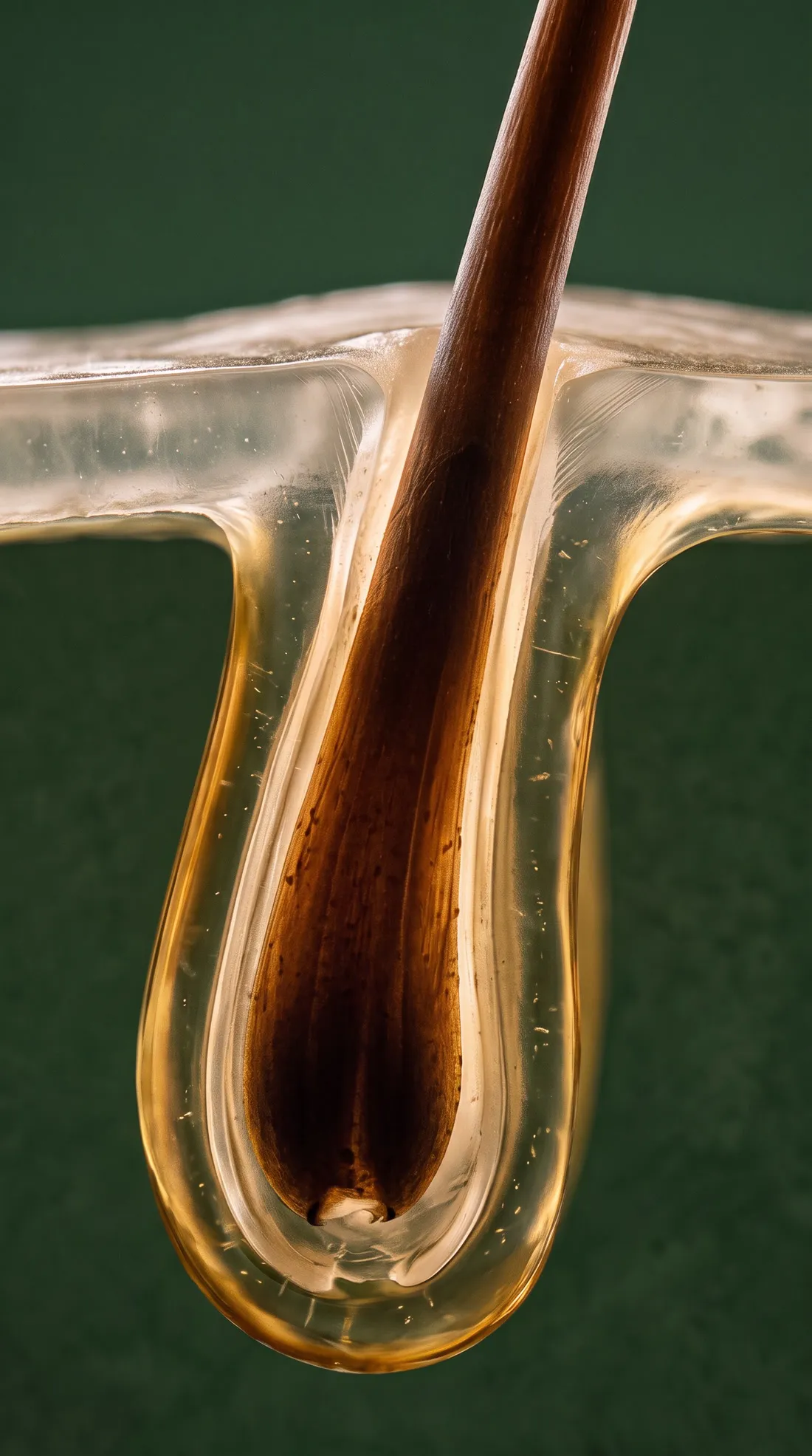 Cristal: un folículo de pelo, transparente, bajo la piel.